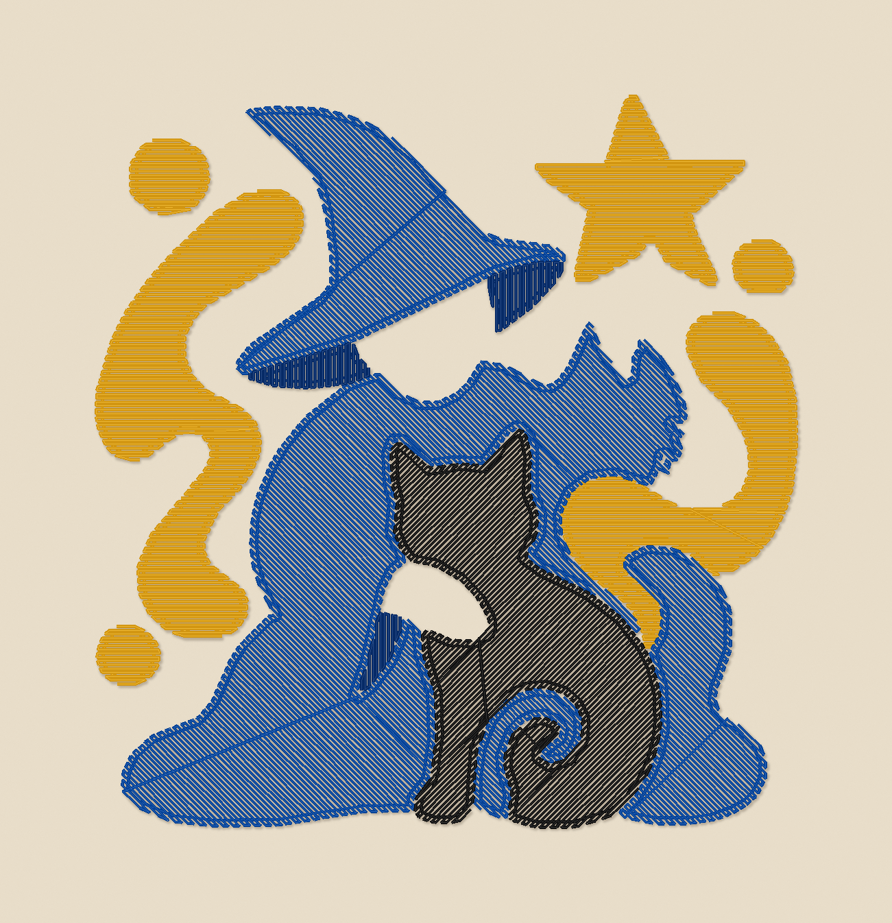 Stitch preview of version 7. Paper cut-out